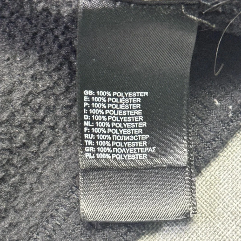 The North Face 1/4 Zip‎ Waffle-Knit Sweatshirt Mens Large Black Pullover Fleece